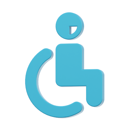 Wheelchair  3D Icon