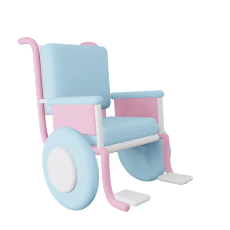 Wheelchair  3D Illustration