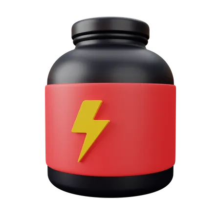 Whey Protein Container 3 D Illustration 3D Icon