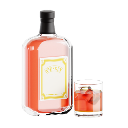 Whiskey Bottle  3D Icon