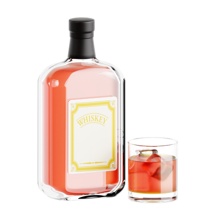 Whiskey Bottle  3D Icon