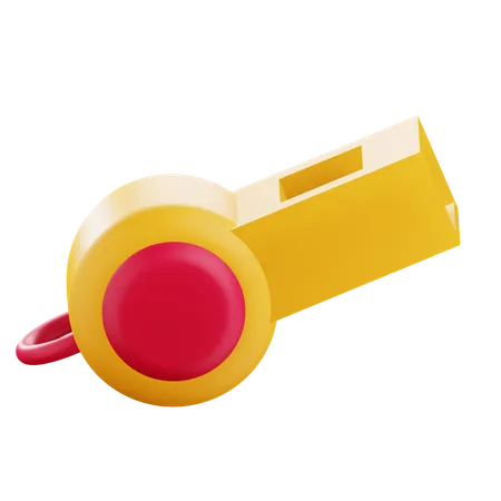 3 D Whistle Illustration With Alpha Background 3D Icon