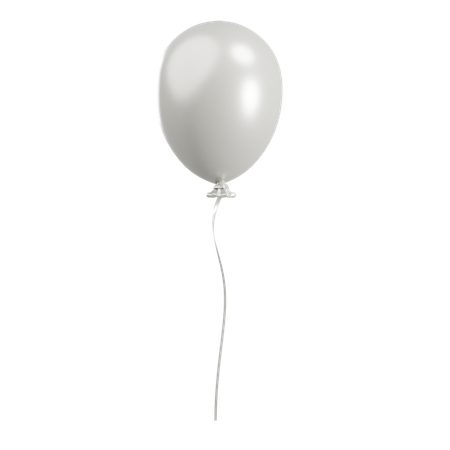 White Balloon  3D Icon