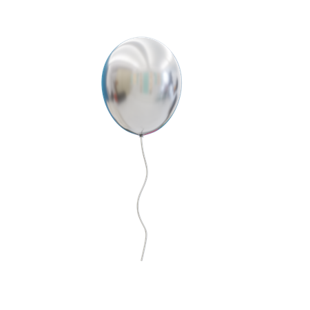 White balloon  3D Icon