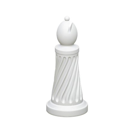 White Bishop  3D Icon