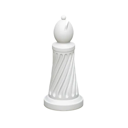 White Bishop  3D Icon