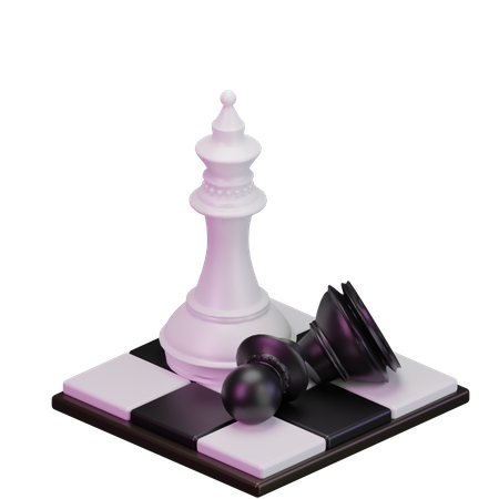 White Bishop kill Black pawn  3D Icon