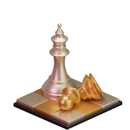 White Bishop kill Black pawn  3D Icon