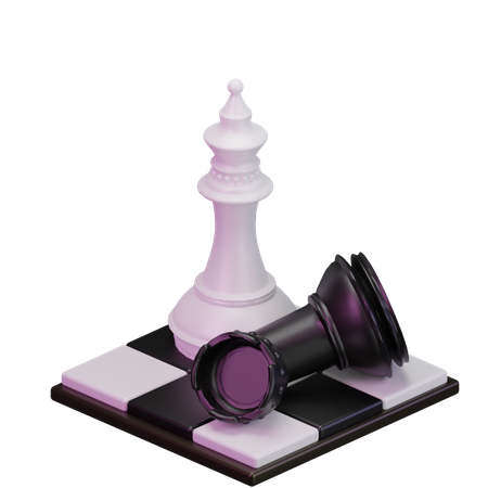 White Bishop kill Black Rook  3D Icon