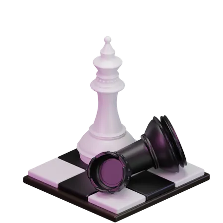 White Bishop kill Black Rook  3D Icon