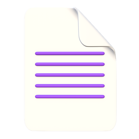 White Blank Paper 3D Icon
