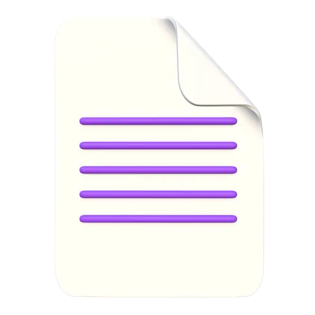 White Blank Paper  3D Icon