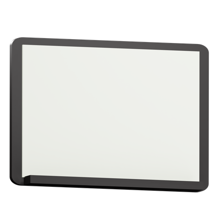 White Board Mockup  3D Icon