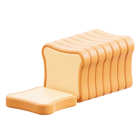 白パン  3D Icon