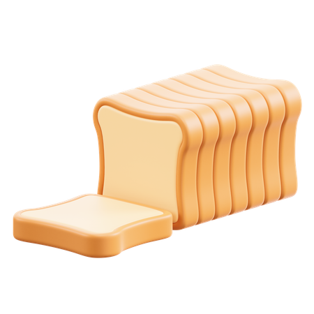 White Bread  3D Icon