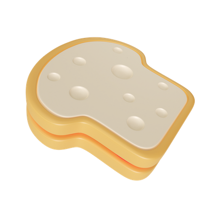 White Bread  3D Icon