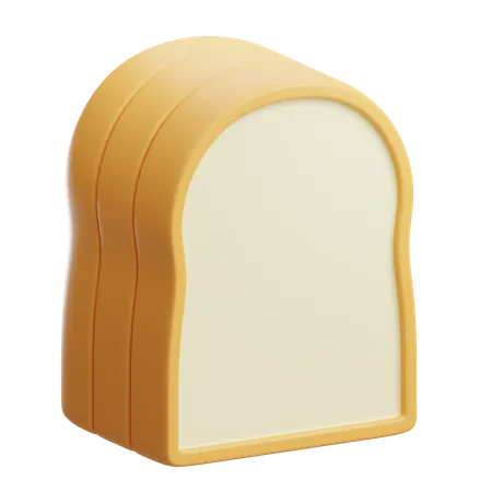 White Bread  3D Icon