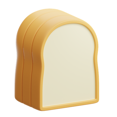 White Bread  3D Icon