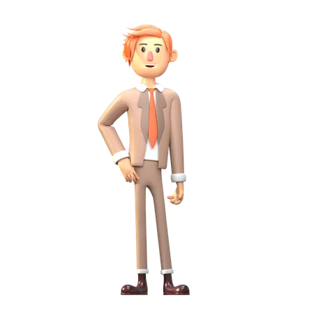 White Businessman  3D Illustration