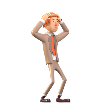 White Businessmen Are Dizzy  3D Illustration