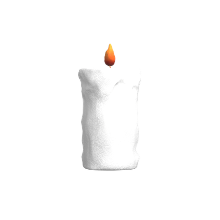 White Candle  3D Icon