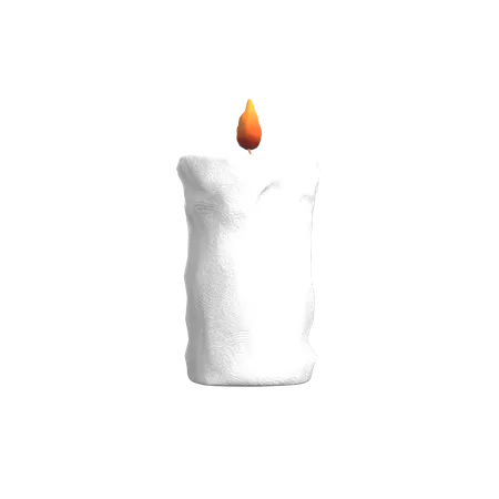 White Candle  3D Icon