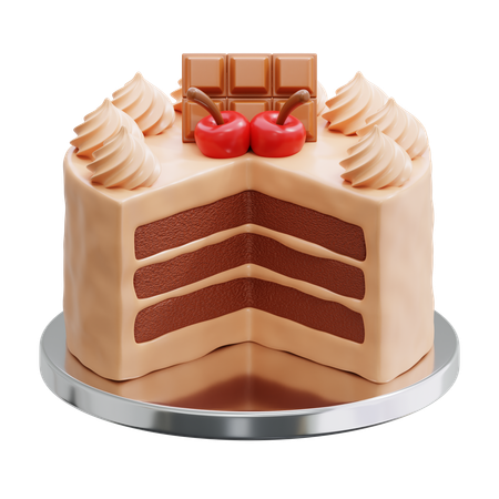 White Chocolate Cake  3D Icon