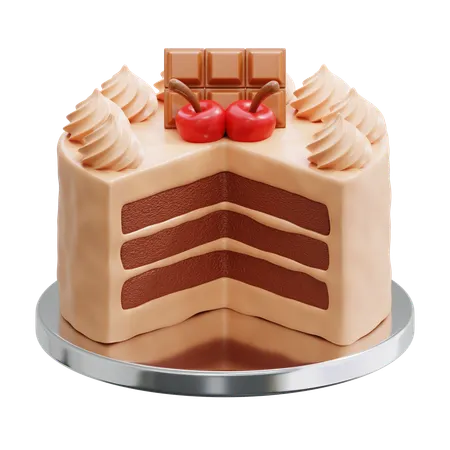 White Chocolate Cake  3D Icon