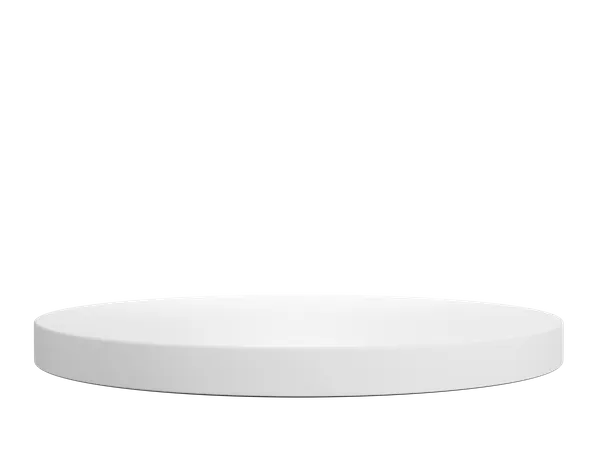 White Circle Pedestal  3D Illustration