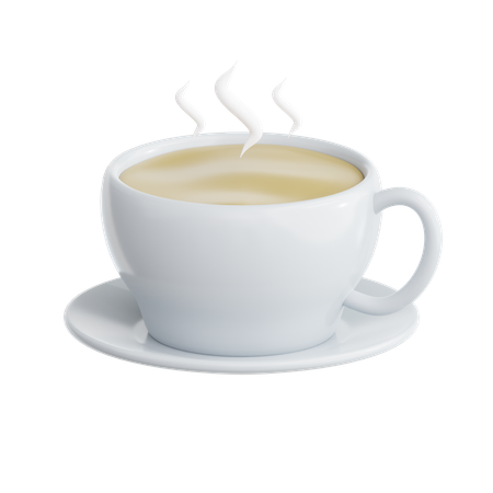 White Coffee  3D Icon