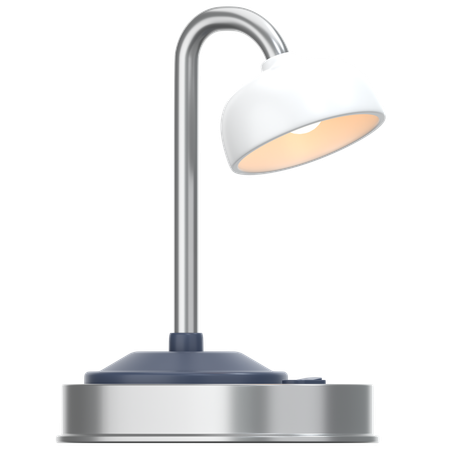 White Desk Lamp  3D Icon