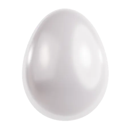 白い卵  3D Icon