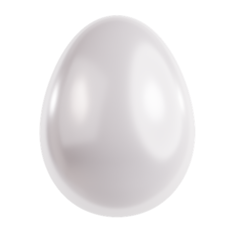White Egg  3D Icon