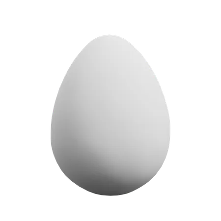 White Egg  3D Icon