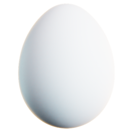 White Egg  3D Icon