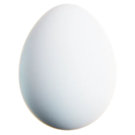 White Egg  3D Icon