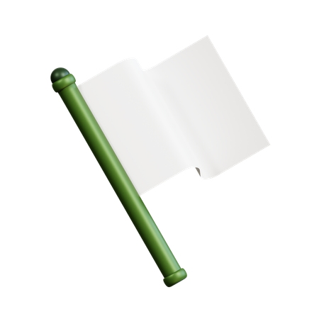 White Flag  3D Icon