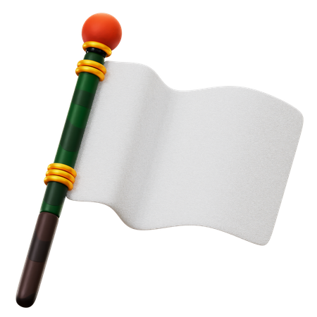 White Flag  3D Icon