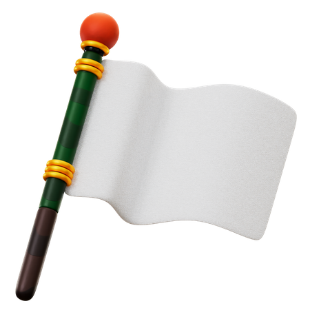 White Flag 3D Icon