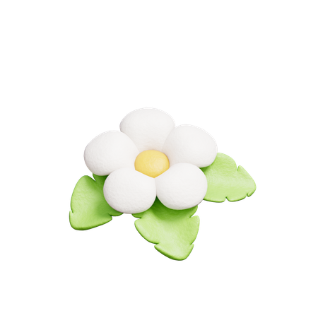 White flower  3D Icon