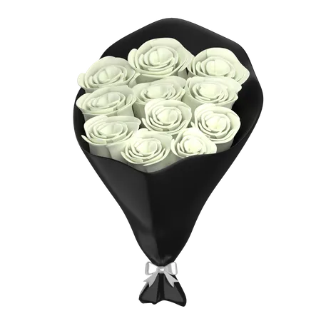 White Flowers Bouquet 3 D Illustration 3D Illustration