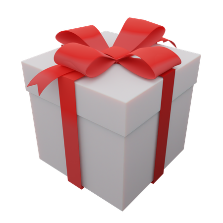White Gift Box 3D Icon