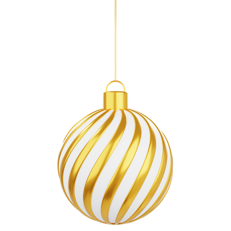 White Gold Bauble  3D Icon