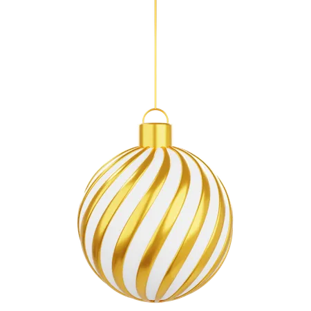 White Gold Bauble  3D Icon