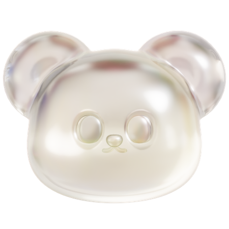 White Gummy Bear  3D Icon