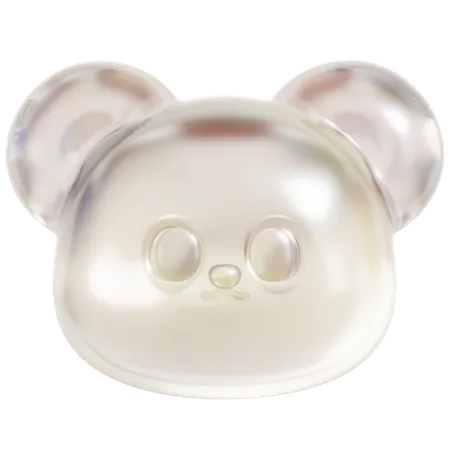 White Gummy Bear  3D Icon