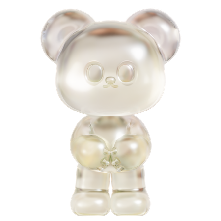 White Gummy Bear  3D Icon