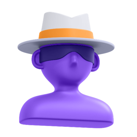 White Hat Hacker  3D Icon