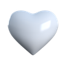 free 3d white heart 