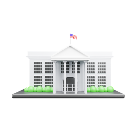 White house  3D Icon